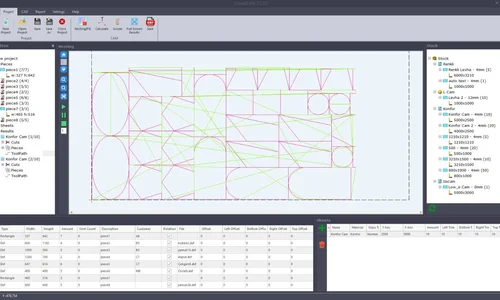 CrystalCAM toolpath and simulation screen